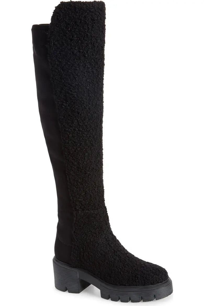 STUART WEITZMAN 5050 Soho Boot Black Boucle (Discount Offer)