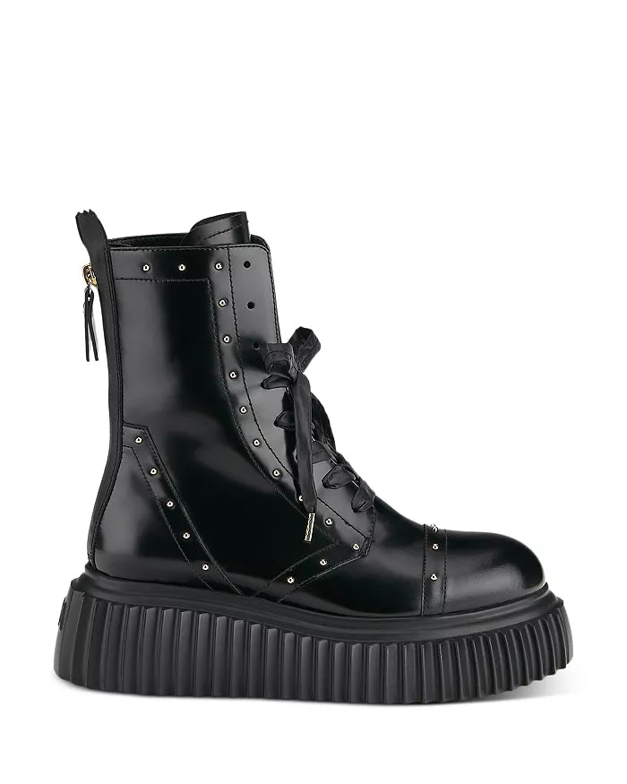 AGL Milagros Lace Up Platform Combat Boot