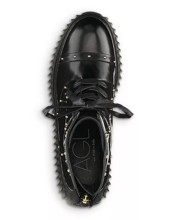 AGL Milagros Lace Up Platform Combat Boot