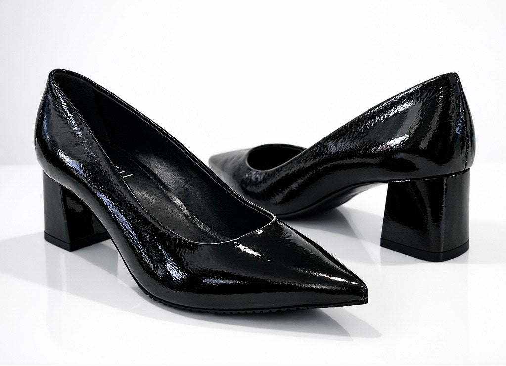 AGL Tracy Glossy leather with block heel
