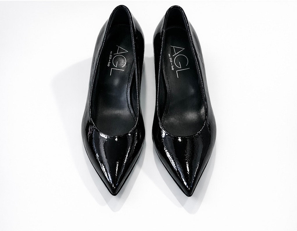 AGL Tracy Glossy leather with block heel