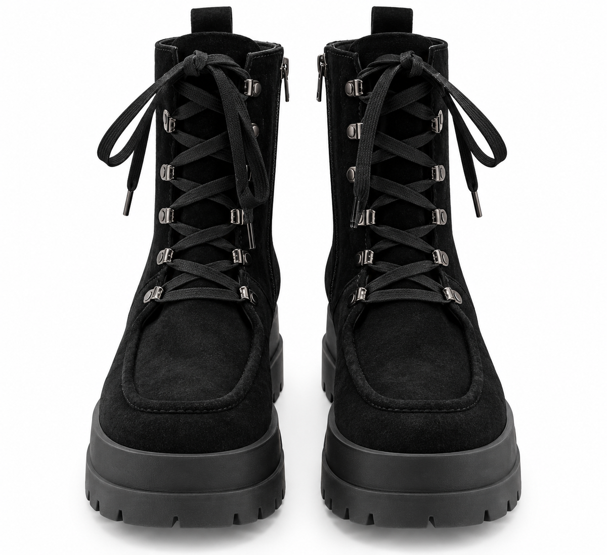 CLERGERIE Walt Black Suede Lace-Up Boots (Discount Offer)