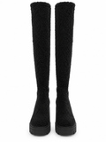 STUART WEITZMAN 5050 Soho Boot Black Boucle (Discount Offer)