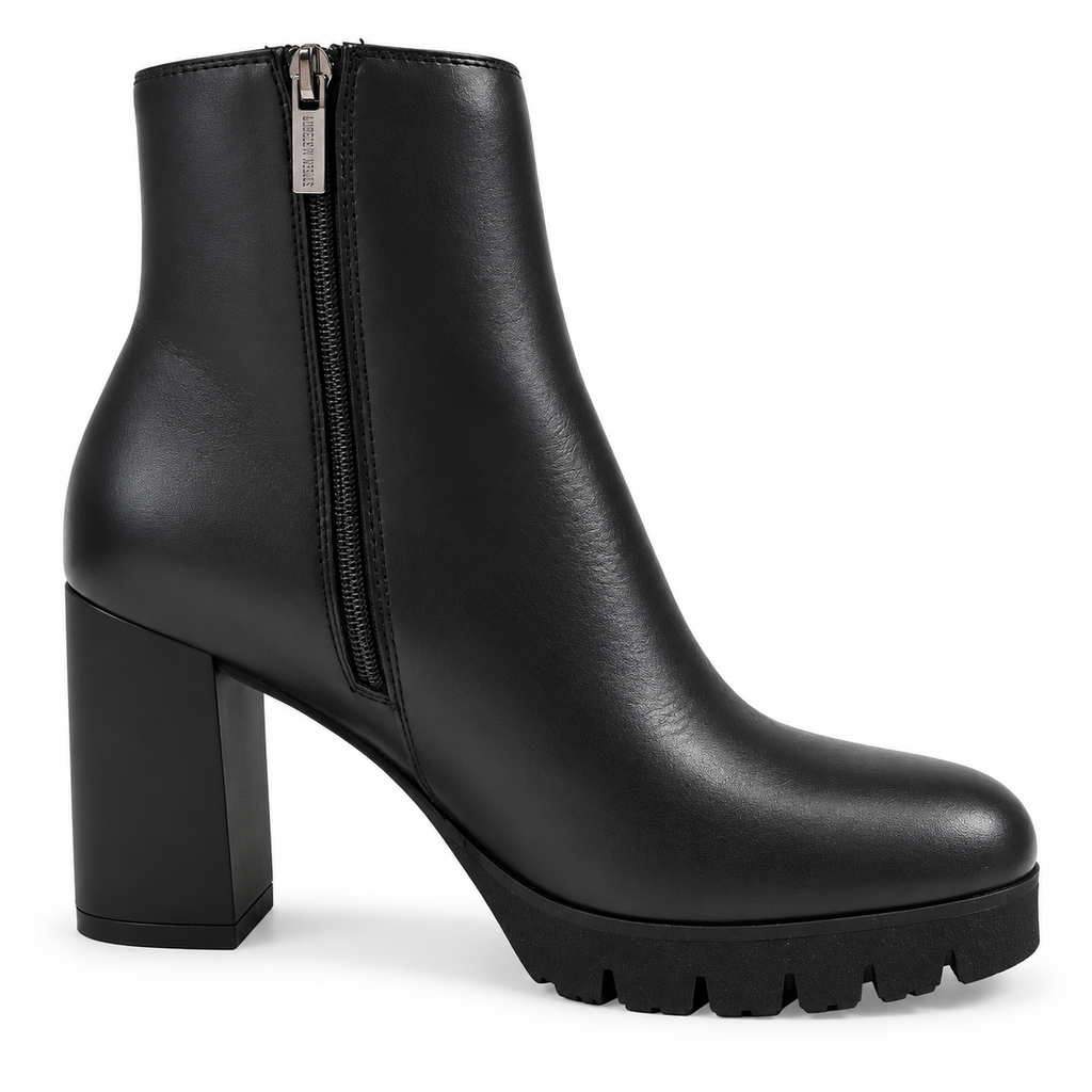 LA CANADIENNE Maya Noir Black Leather Boots (Discount Offer)