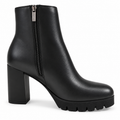 LA CANADIENNE Maya Noir Black Leather Boots (Discount Offer)