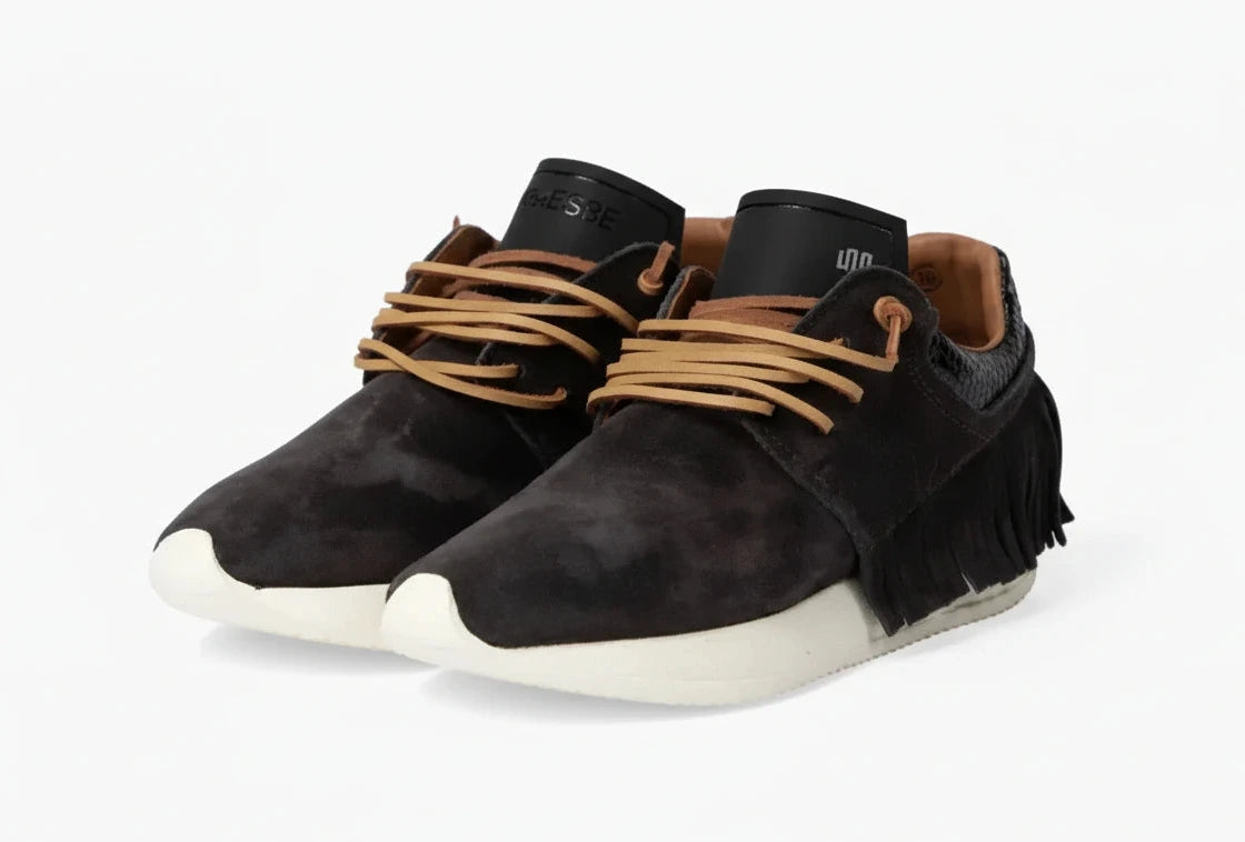 ESSEutESSE Leather Fringe Sneaker (Discount Offer)
