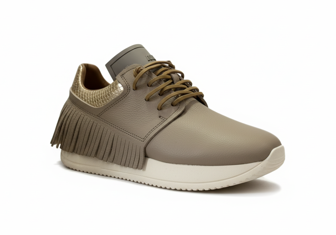 ESSEutESSE Leather Fringe Sneaker (Discount Offer)