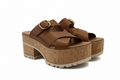 HOMERS Volanato Miele Platform Block Heel Sandal (Discount Offer)