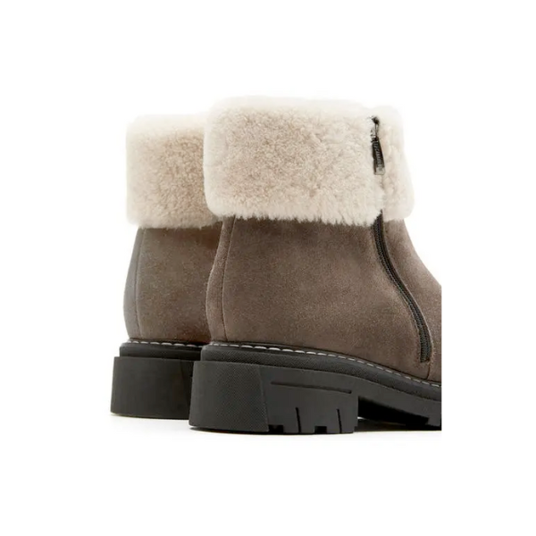 LA CANADIENNE Declan Suede Shearling Winter Booties
