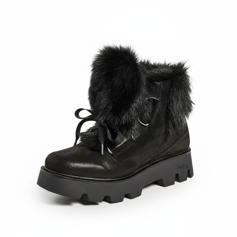 MONTELLIANA 1965 Aurora Ankle Boot in Black Goat Fur (Discount Offer)