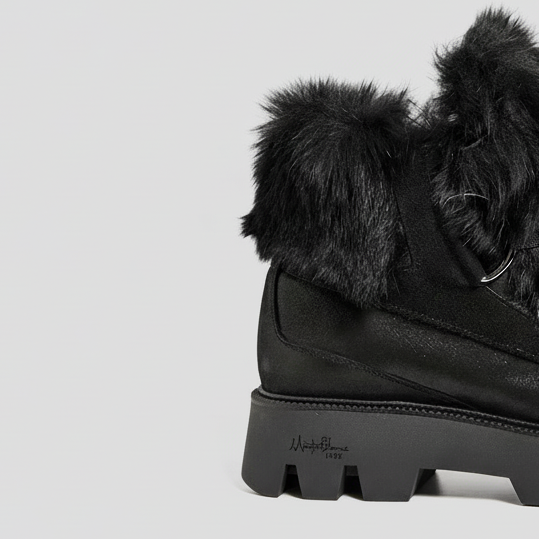 MONTELLIANA 1965 Aurora Ankle Boots in Black Goat Fur