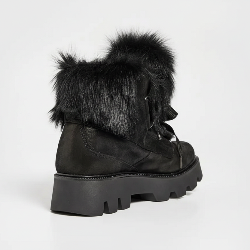 MONTELLIANA 1965 Aurora Ankle Boots in Black Goat Fur