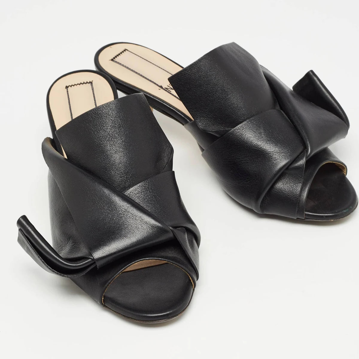 N°21 Black Bow Kitten Heel Mule (Discount Offer)