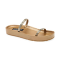 PEDRO GARCIA Alania Gold Satin Sandal (Discount Offer)
