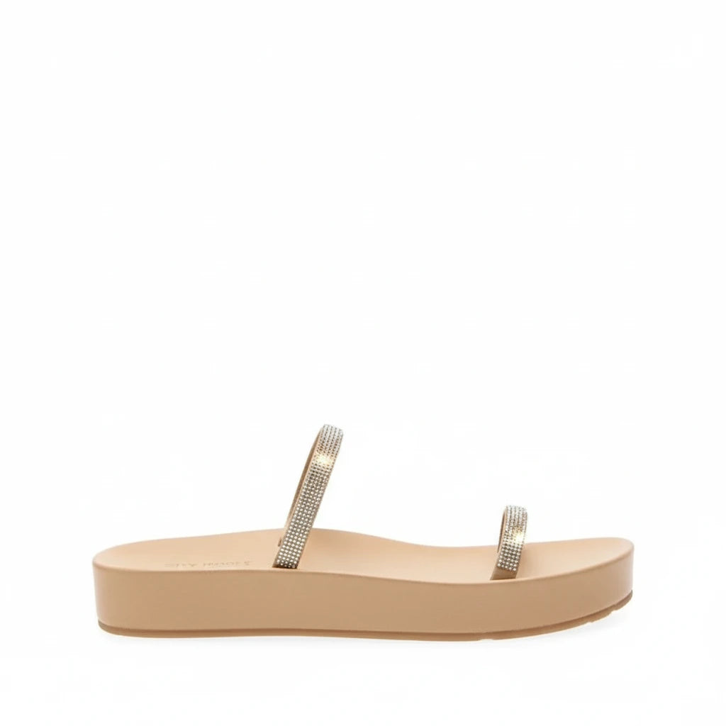 PEDRO GARCIA Alania Gold Satin Sandal (Discount Offer)