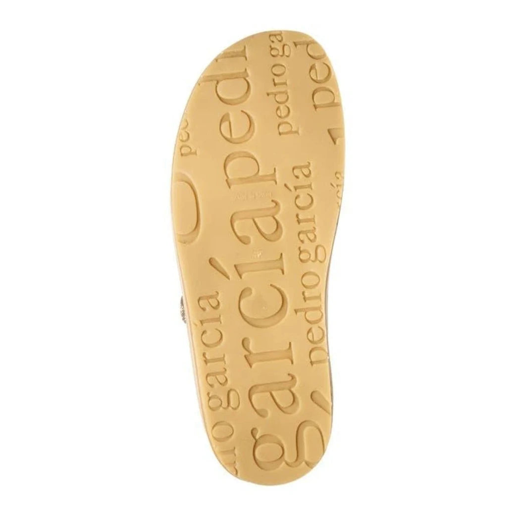 PEDRO GARCIA Alania Gold Satin Sandal (Discount Offer)
