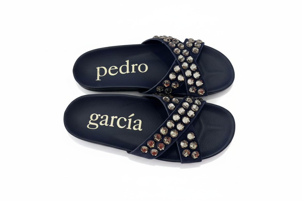 PEDRO GARCIA Analis Crystal Suede Crisscross Sandals (Discount Offer)