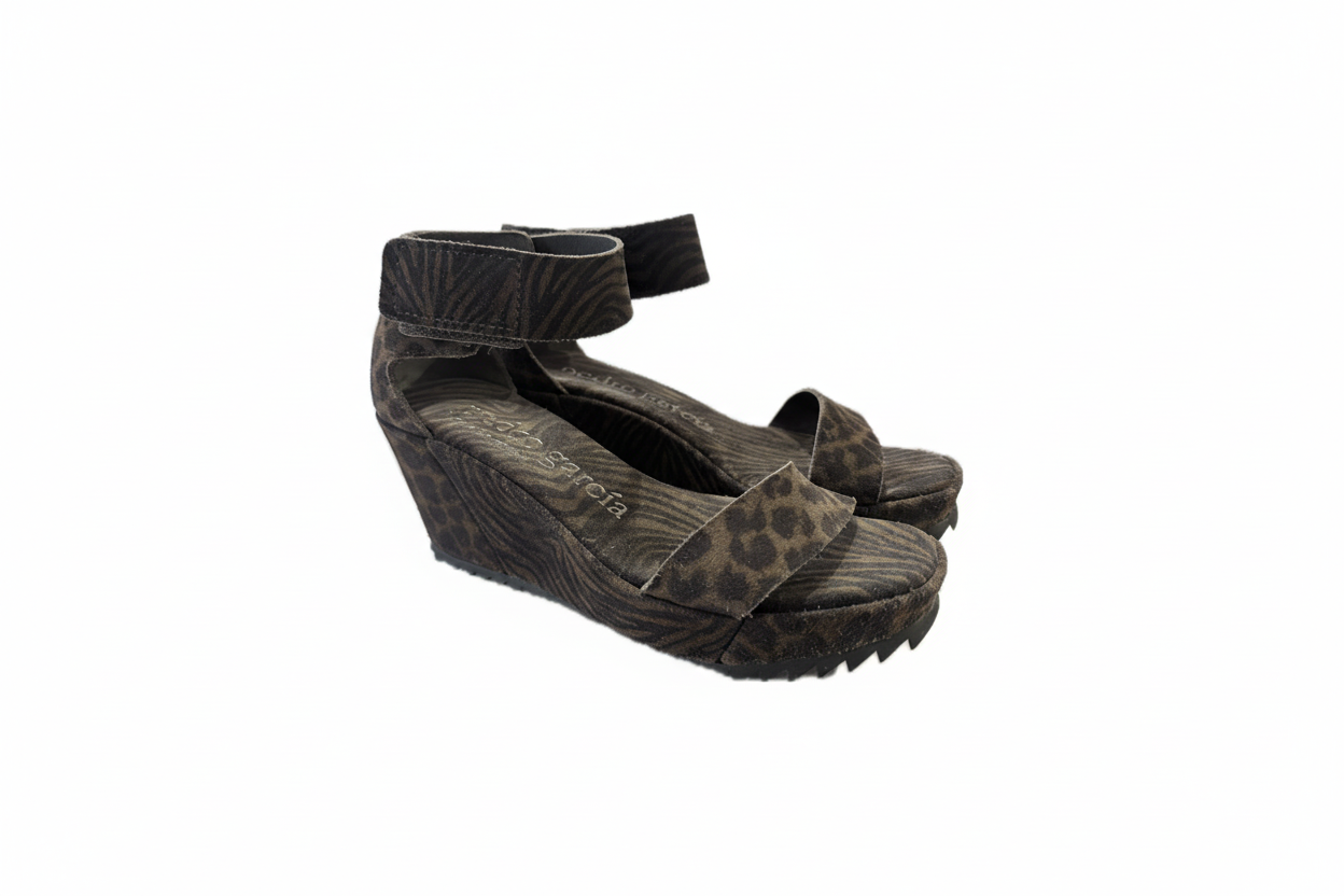 PEDRO GARCIA Fidelia Leopard/Zebra print Wedge (Discount Offer)