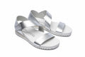 PEDRO GARCIA Jedda 05 Metallic Ankle-Grip Sandal in Silver (Discount Offer)