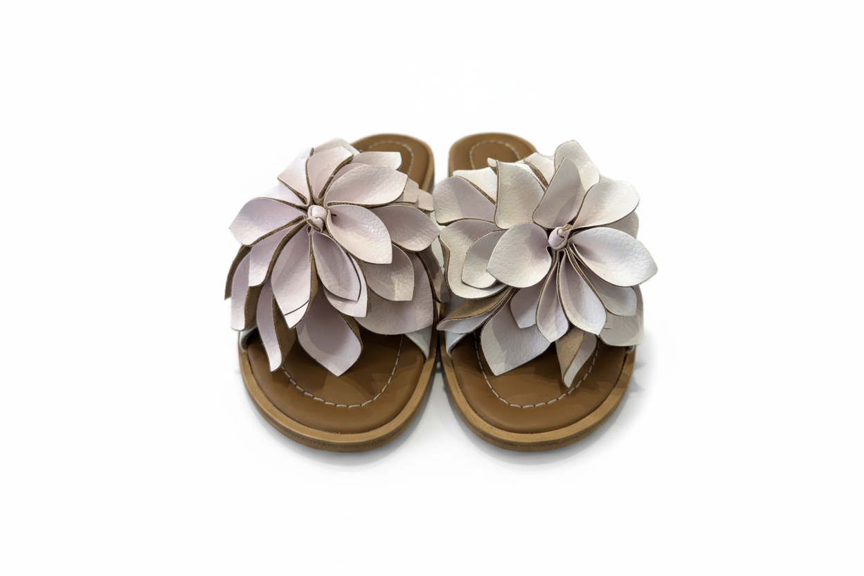 SEE BY CHLOE Magnolia Leather Flower Slide Sandal (Discount Offer)