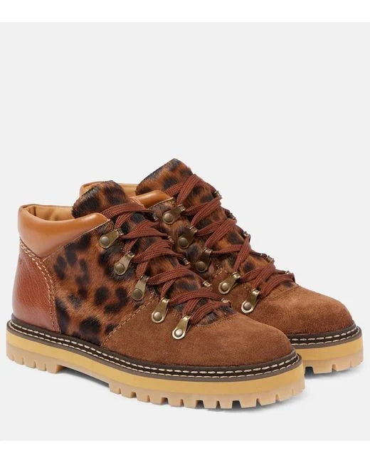 SEE BY CHLOE Eileen Laceup Brown (Discount Offer)