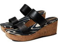 SAM EDELMAN Alissa Black Leather Wedge Sandal (Discount Offer)