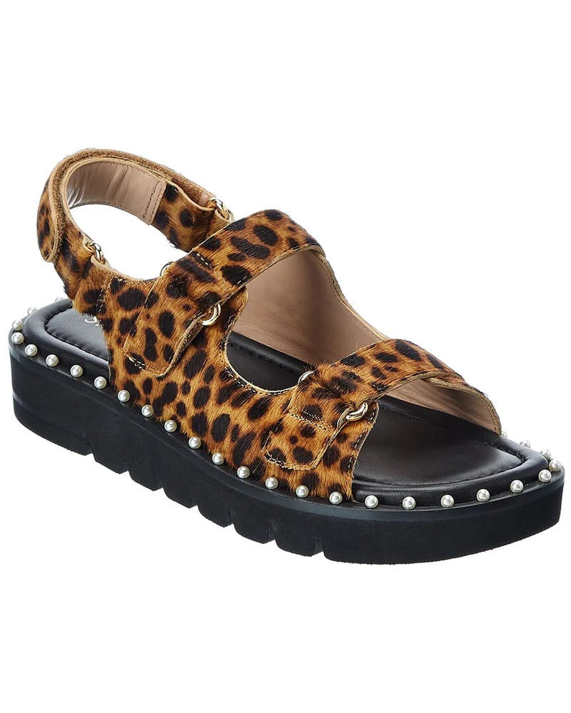 STUART WEITZMAN Zoe Lift Cheetah Haircalf Sandal (Discount Offer)