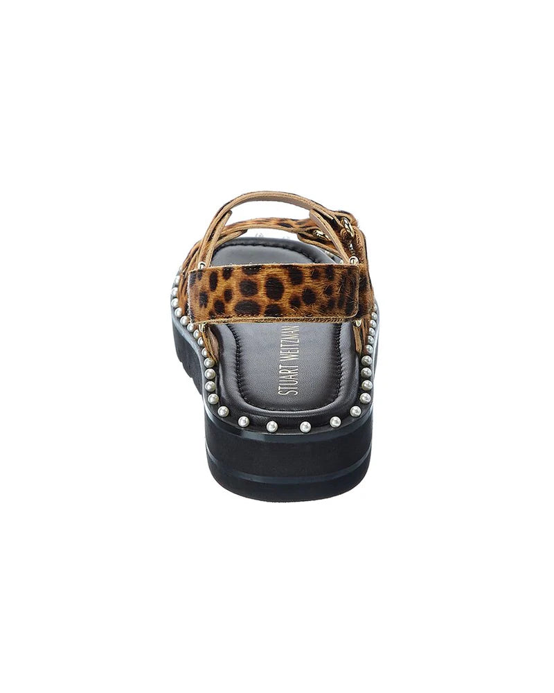 STUART WEITZMAN Zoe Lift Cheetah Haircalf Sandal (Discount Offer)