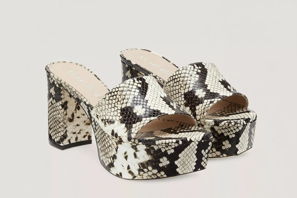 STUART WEITZMAN Squarehigh Platform 95 Slide (Discount Offer)