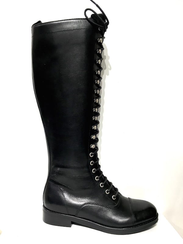 tall lace up boots with heel